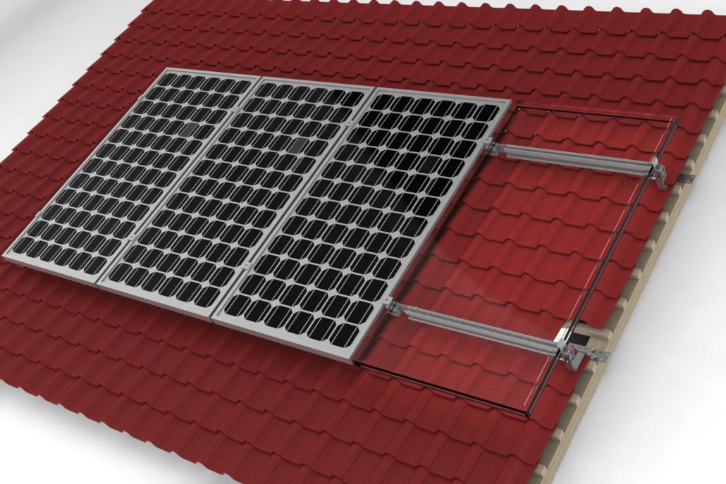 Профессиональные кронштейны для фотоэлектрических солнечных панелей для черепичной крыши
